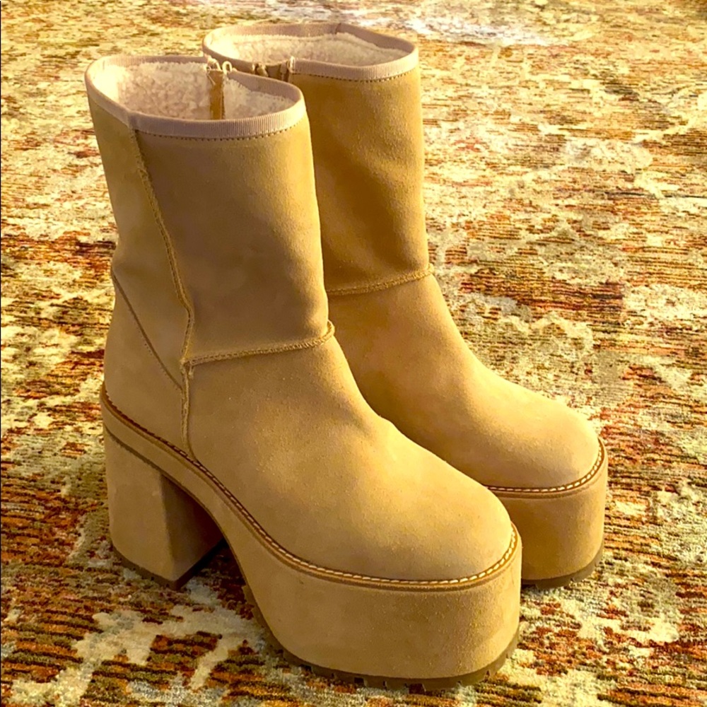 Free people suede platform boots